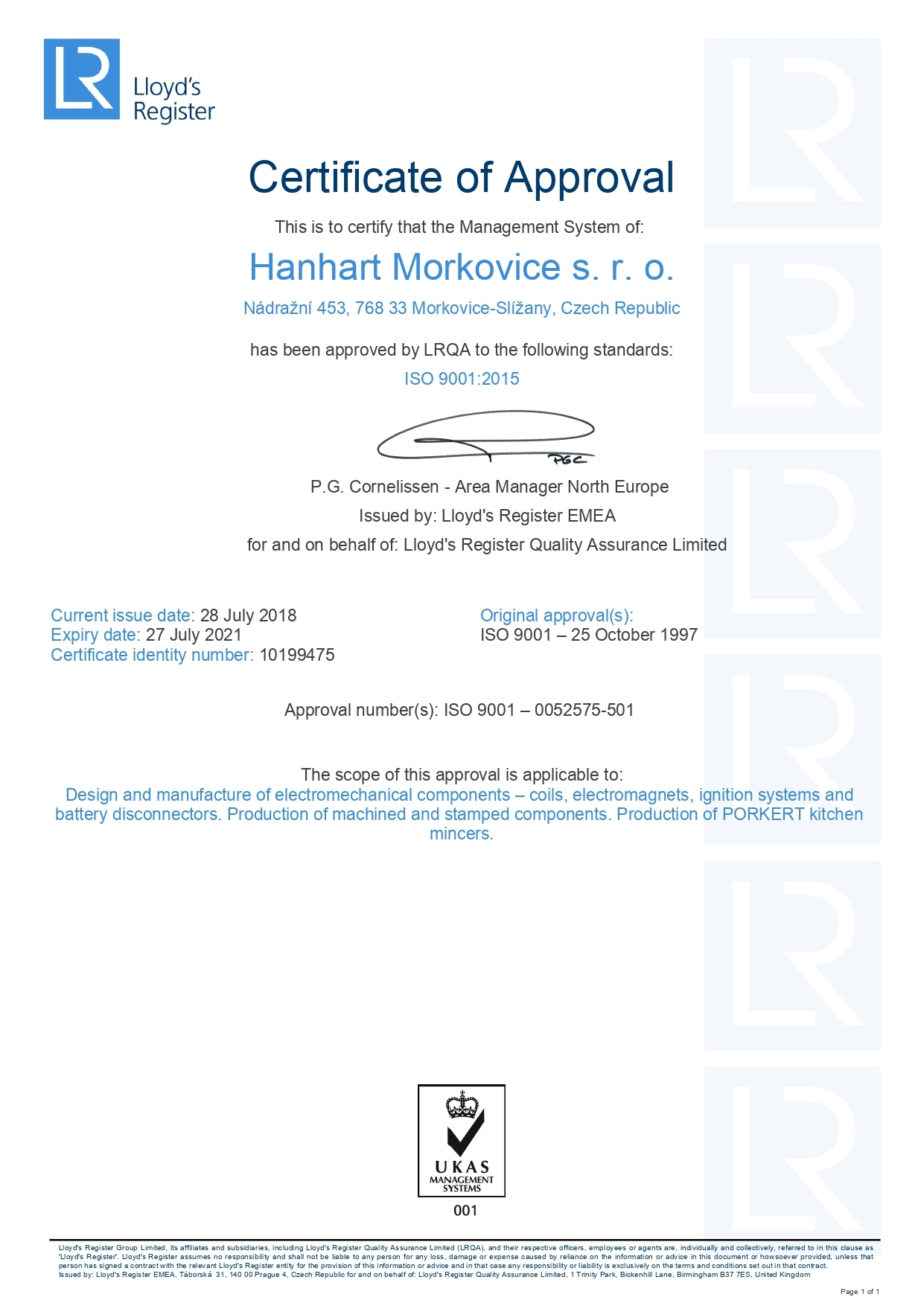 HANHART Morkovice - Zertifizierung - 3